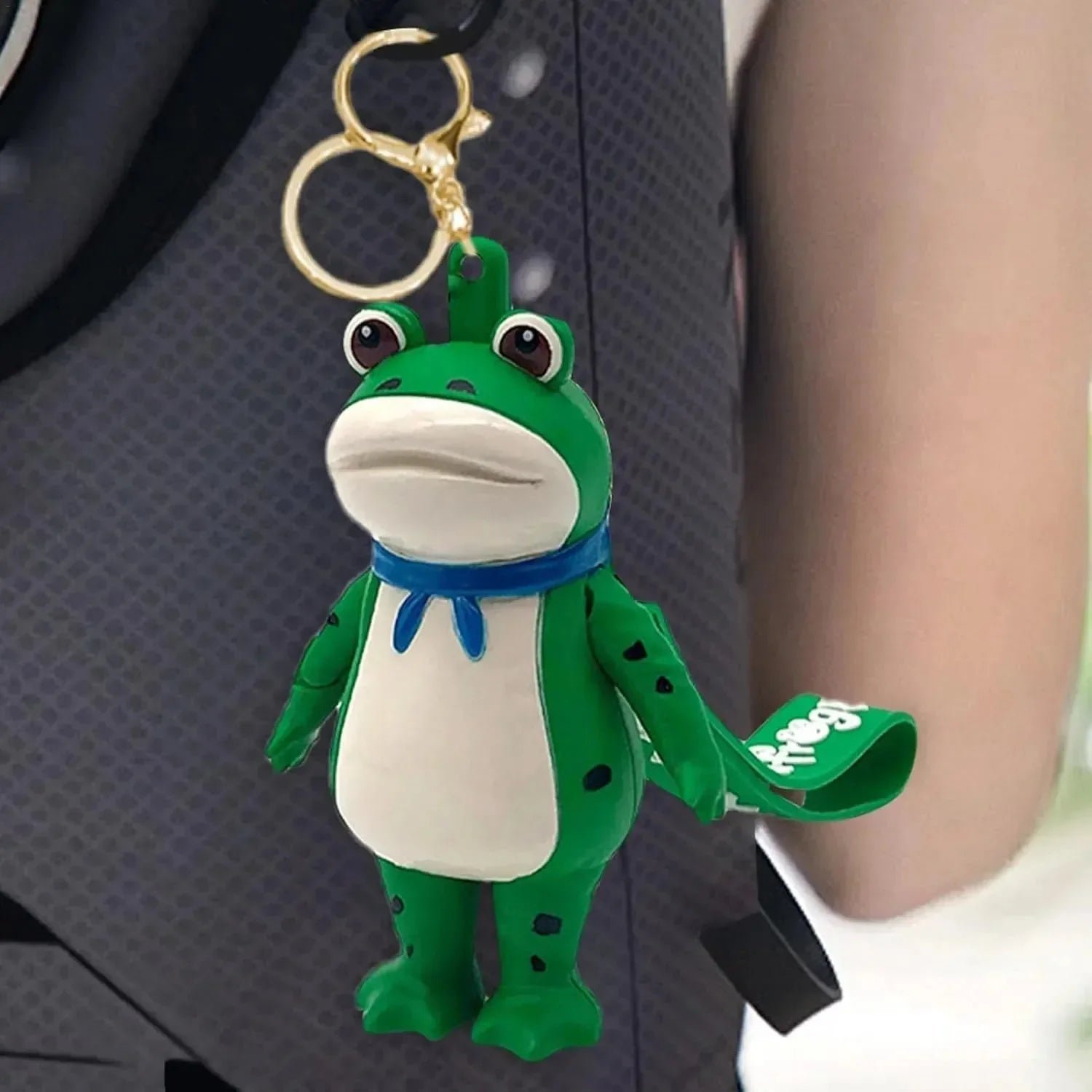 Press-To-Salute Frog Keychain - Image 4