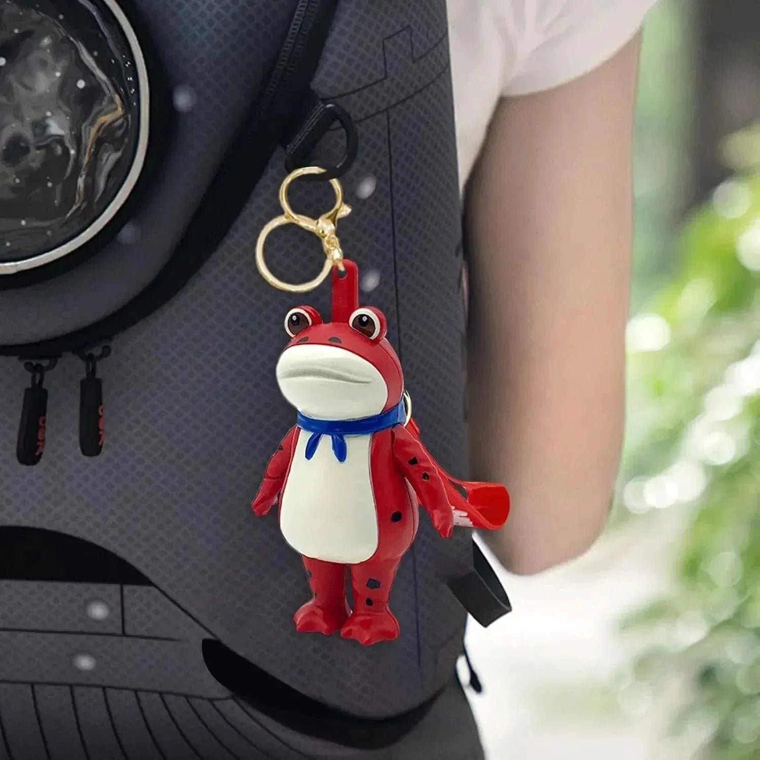 Press-To-Salute Frog Keychain - Image 5