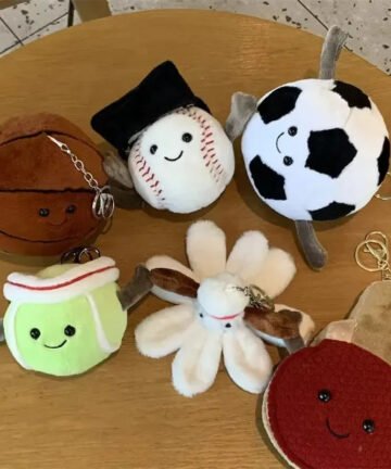 JC Sporty Balls Plush Keychain