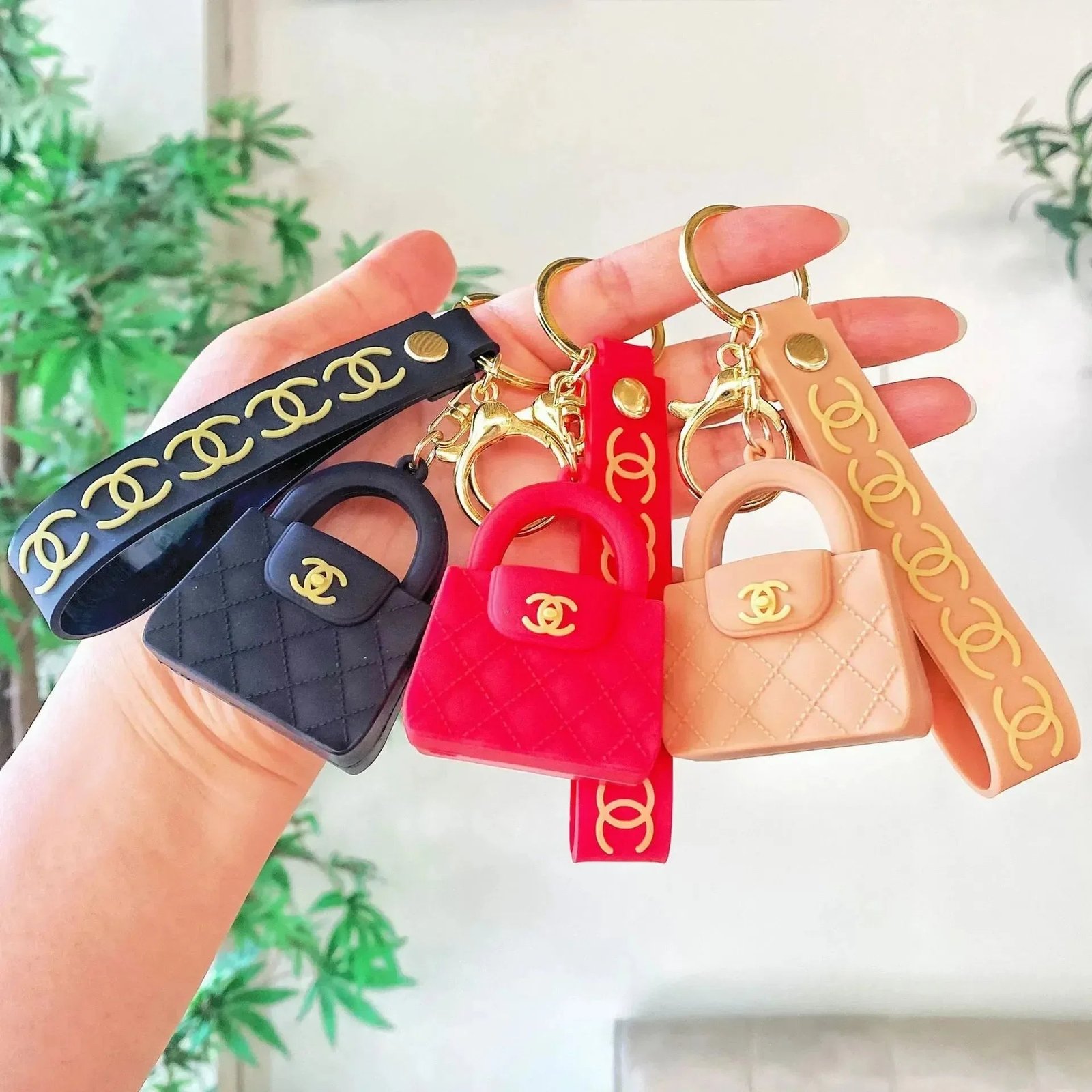 Luxury CC Bag Shaped Keychain - Image 2