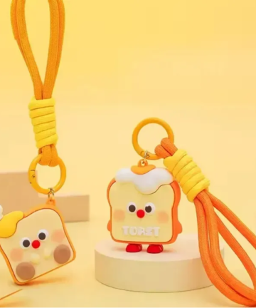 Quirky Crusties Bread Toast Keychain
