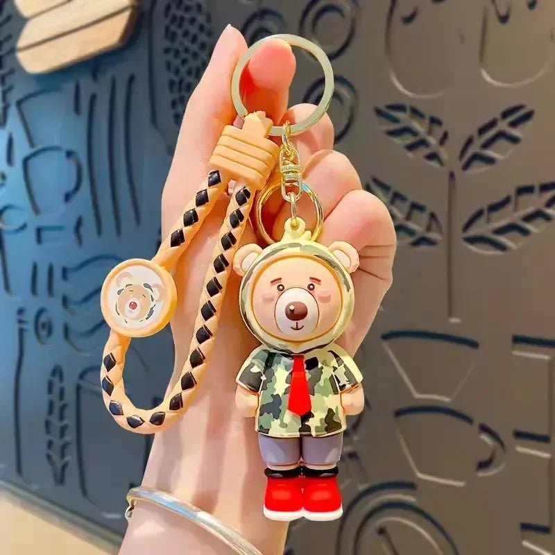 Charming Hooded Bear Keychain - Image 6