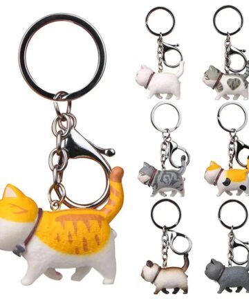Happy Strides Walking Kitty Keychain
