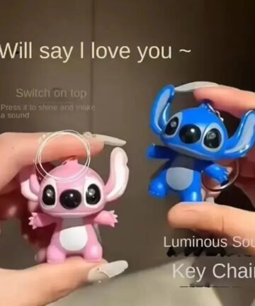 Luminous Love Notes Stitch Keychain