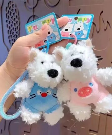 Westie Wag Plush Loop Keychain