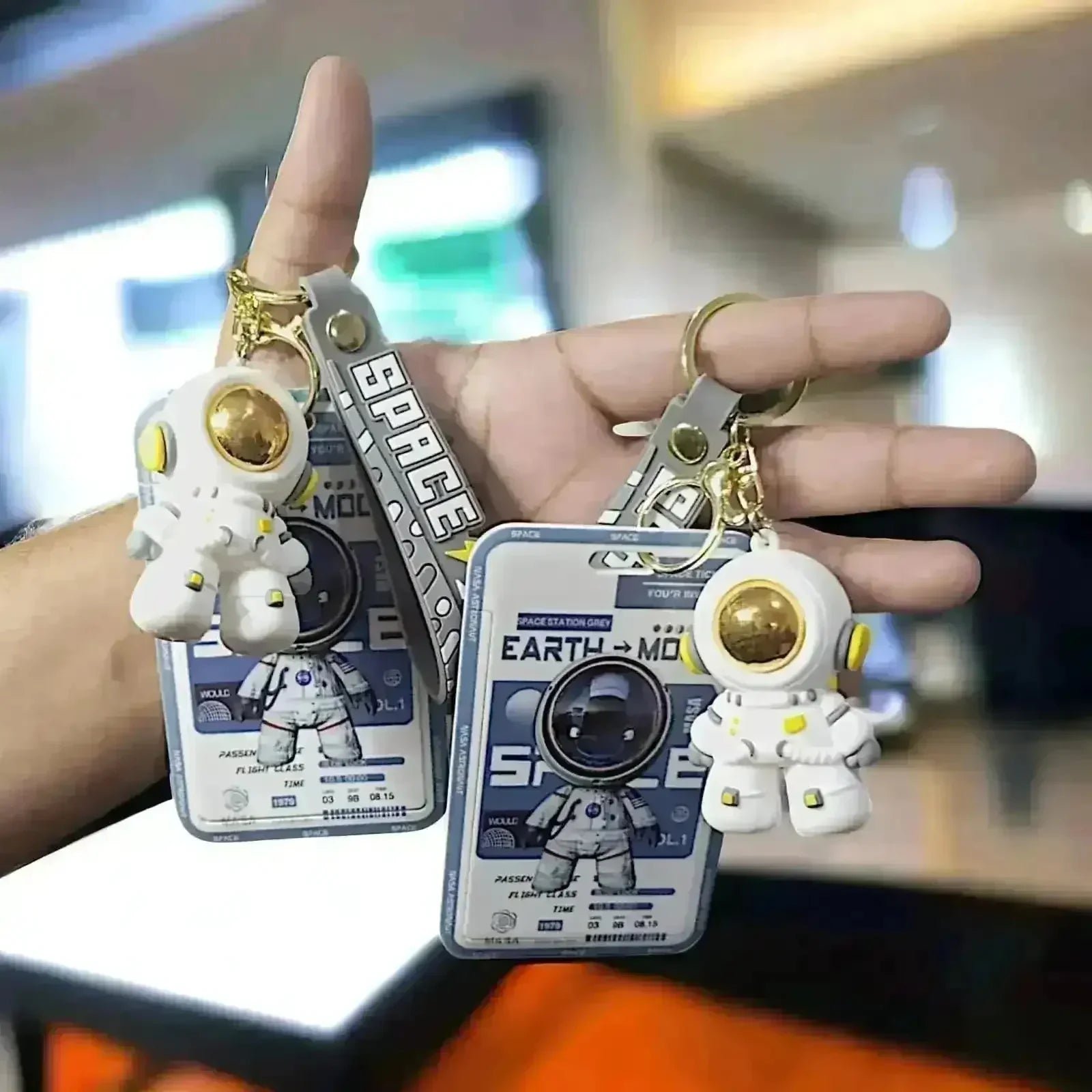 3D Space Astronaut ID Card Keychain - Image 4