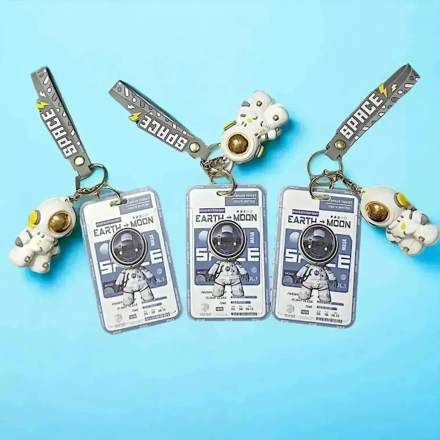 3D Space Astronaut ID Card Keychain - Image 2