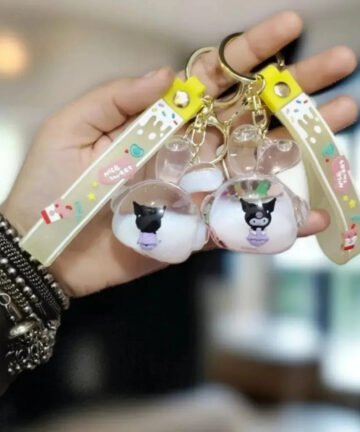 Acrylic Bunny Kuromi Liquid Keychain