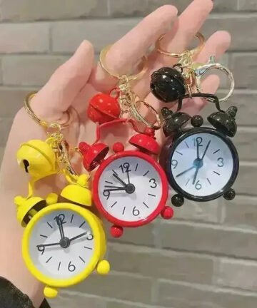 Creative Mini Alarm Clock Keychain