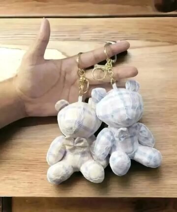 Crochet Teddy Bear Plush Keychain