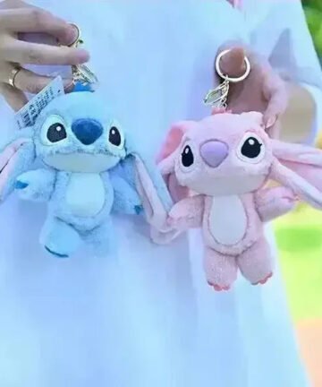 DSNY Stitch & Angel Couple Keychain