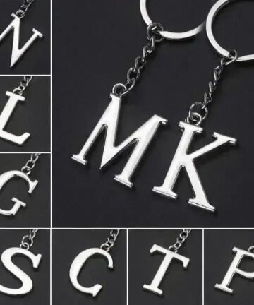 English Letters Keychain A to Z