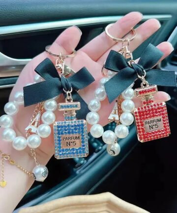 Classic Parisian Perfume Bottle Keychain