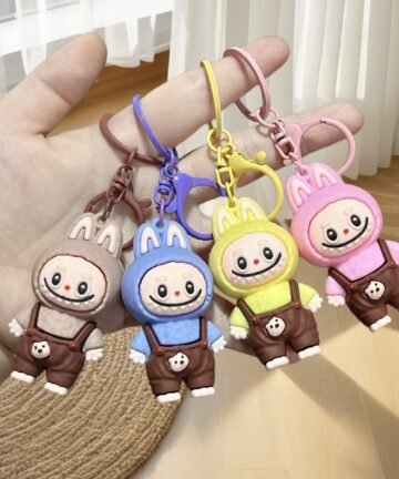 Labuboo Brown Overalls 3D Keychain