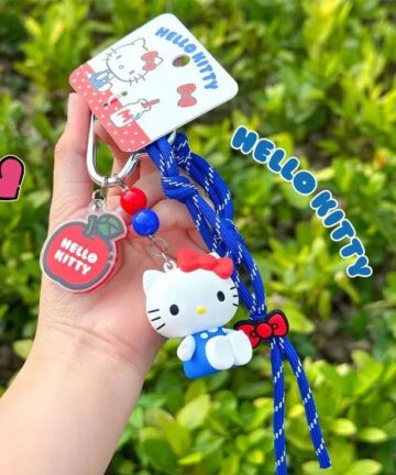 Genuine Hello KT Classic Red-Blue Keychain