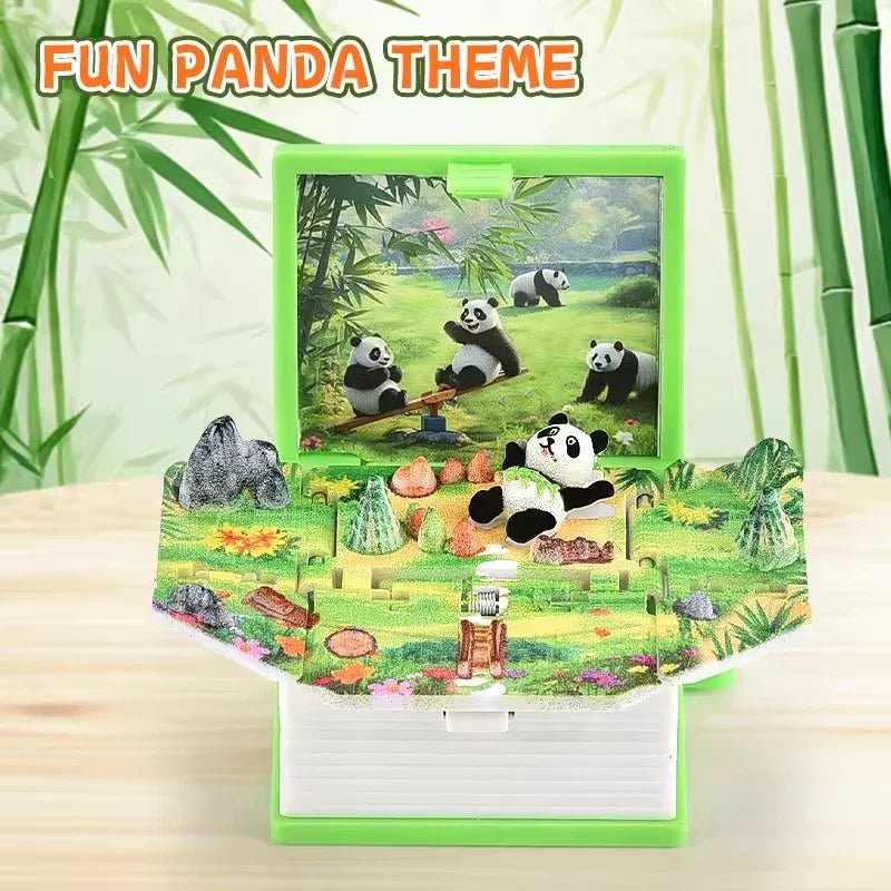 Pop-up Panda 3D Folding Book Keychain - Image 2