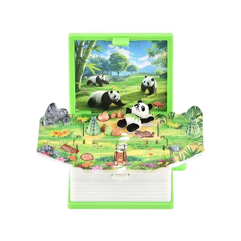 Pop-up Panda 3D Folding Book Keychain - Image 3