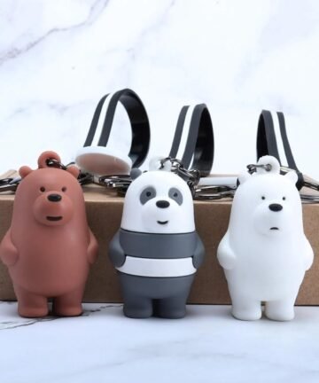 We Bare Bears Zebra Stripes Keychain