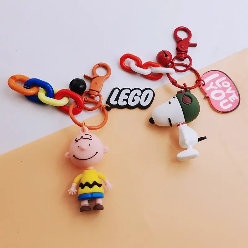 Peanuts Charm Message Keychain