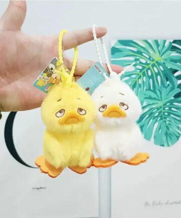 Moody Upset Duck Plush Keychain