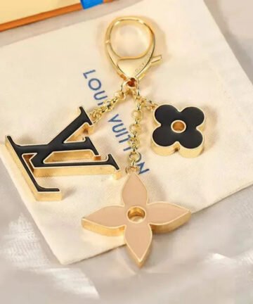 Luxe Monogram Petal Bag Charm
