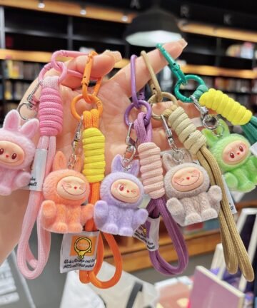 Labuboo Happy Squat Lanyard Keychain