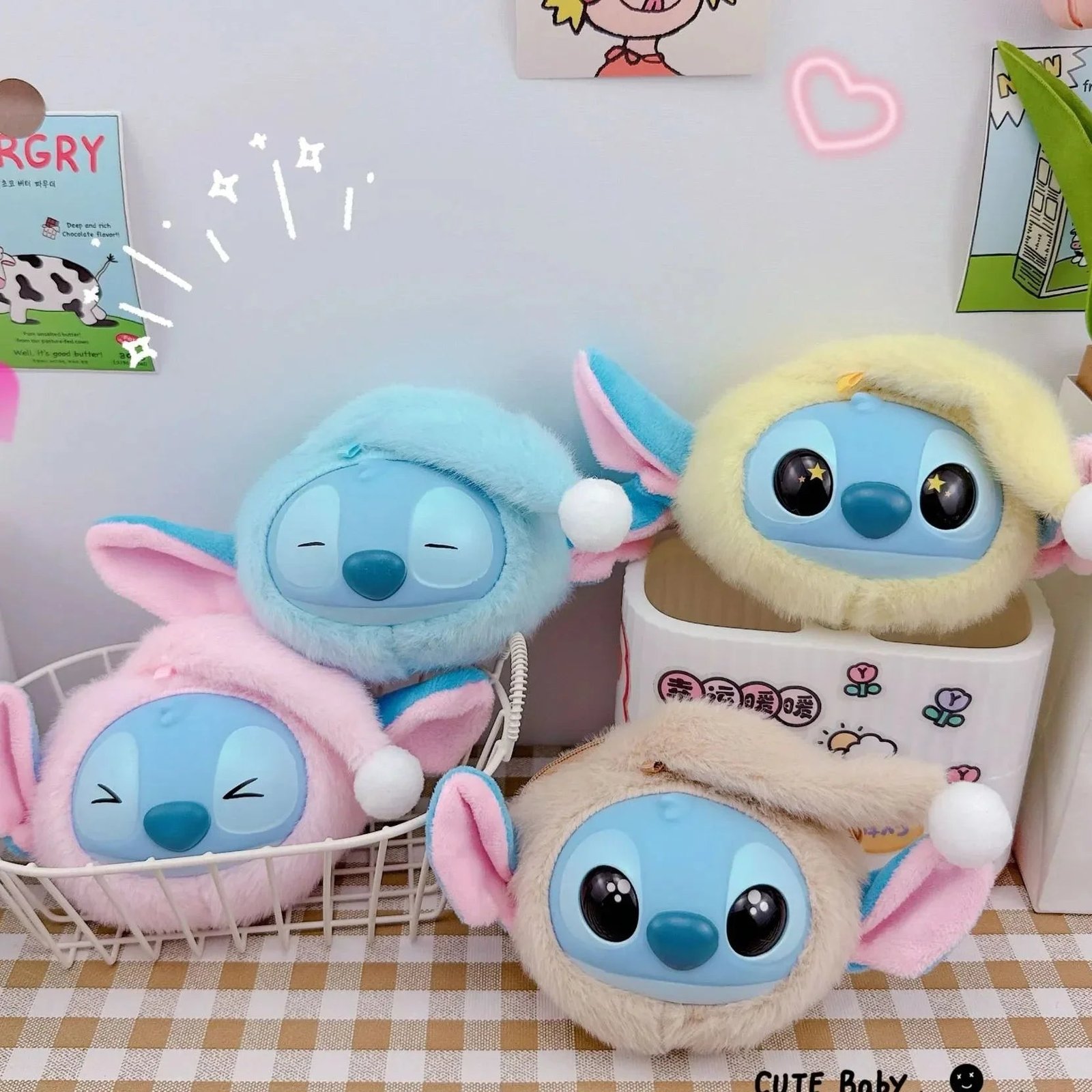 Stitch Big Head Eat Before Sleep Keychain - Image 3