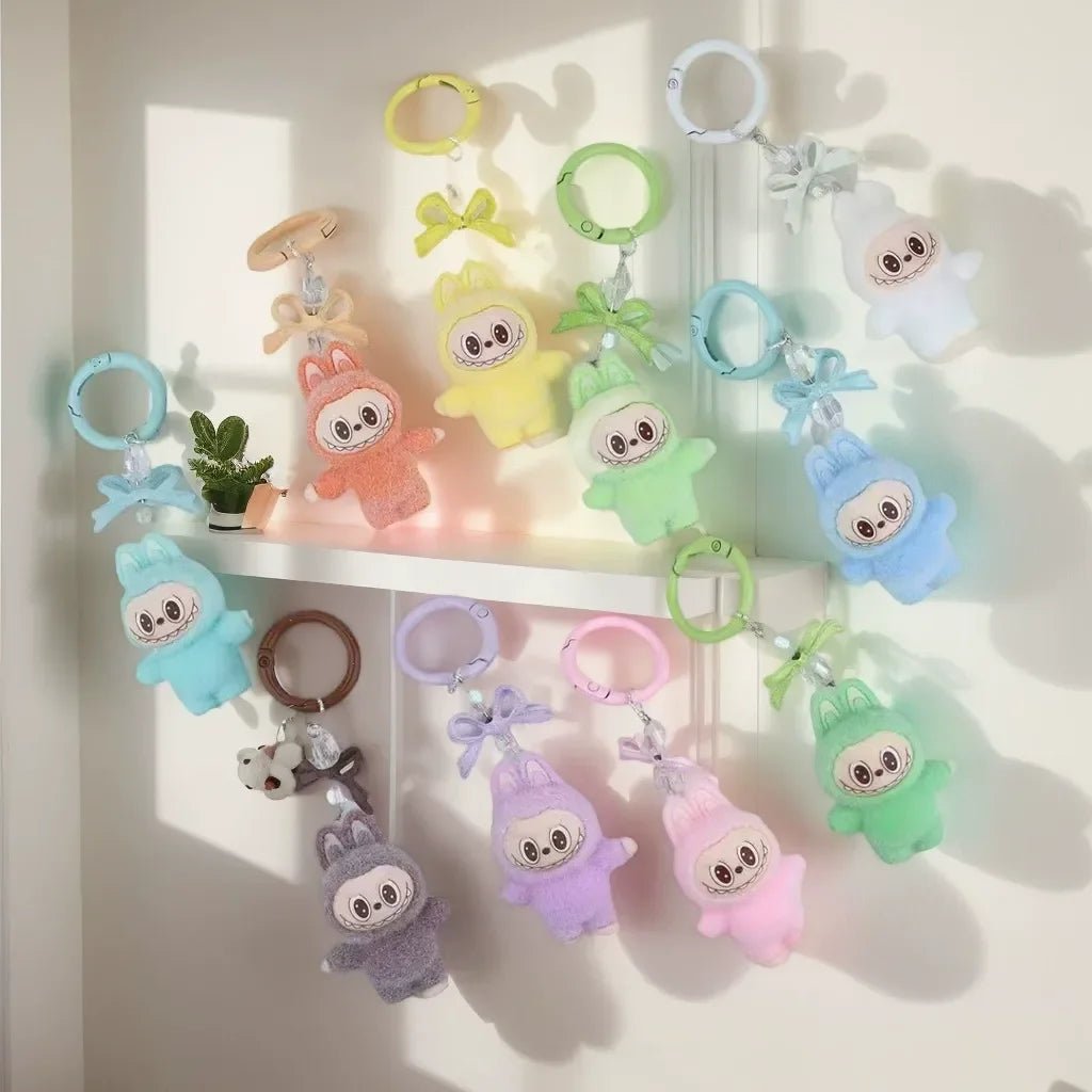 Labubu Crystal Bow Charm Keychain - Image 3