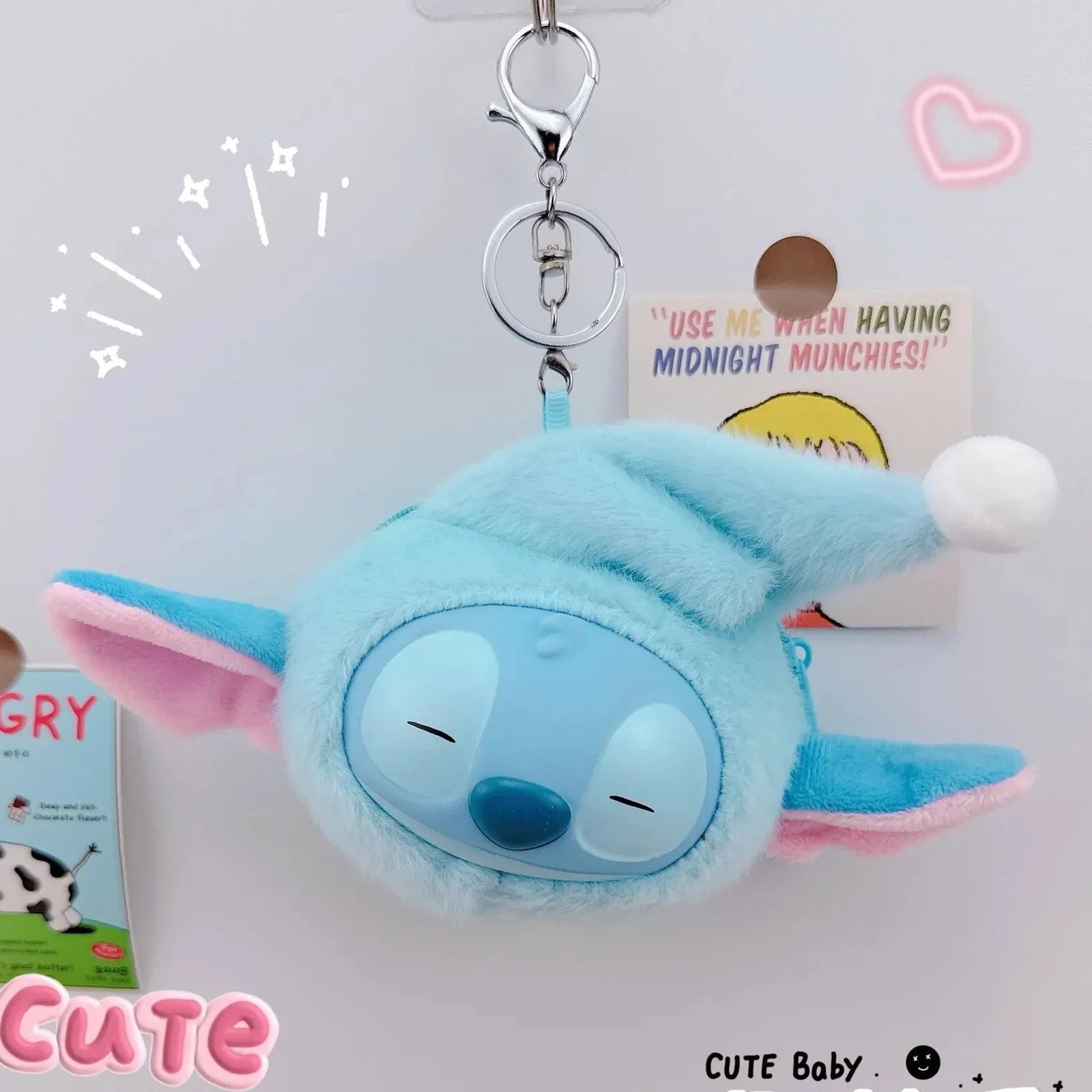 Stitch Big Head Eat Before Sleep Keychain - Image 6