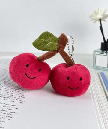 JC Velvety Dual Cherry Pluck Keychain