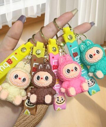 Labuboo Velvet Smile Flocked Keychain