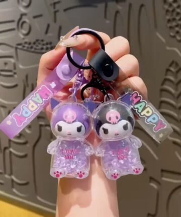 Sanliou Love & Happiness Glitter Keychain