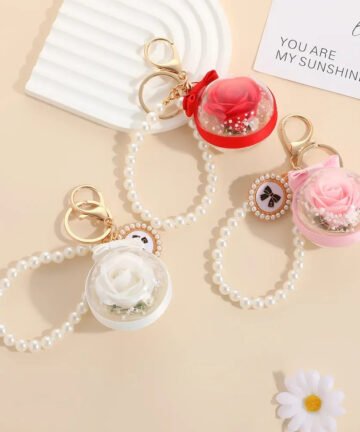 Bloom For Eternity Rose Keychain