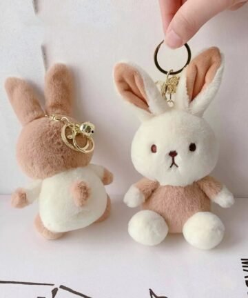 Chocolate Bunny Plush Keychain