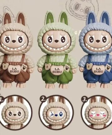 Labubu Jumpsuit Face Changing Keychain