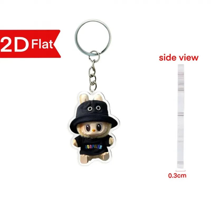 Labubu Flat Friends 2D Keychain - Image 16
