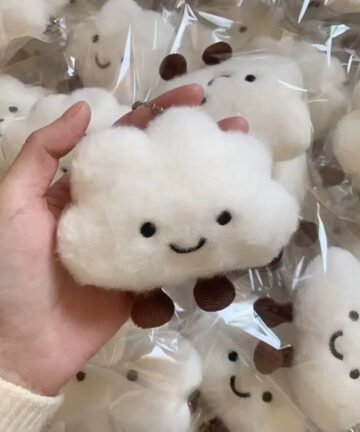 Soft Cloud Plush Keychain