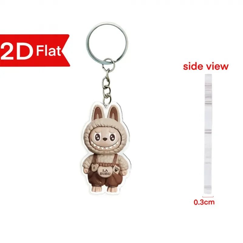 Labubu Flat Friends 2D Keychain - Image 9