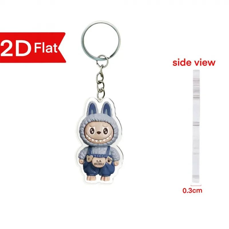 Labubu Flat Friends 2D Keychain - Image 8