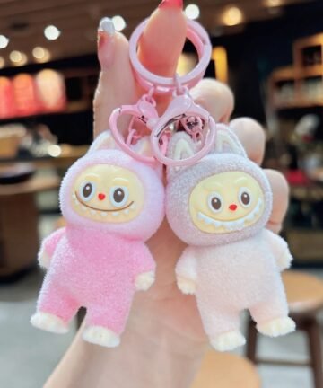 Labubu Standing Elite Flocked Keychain