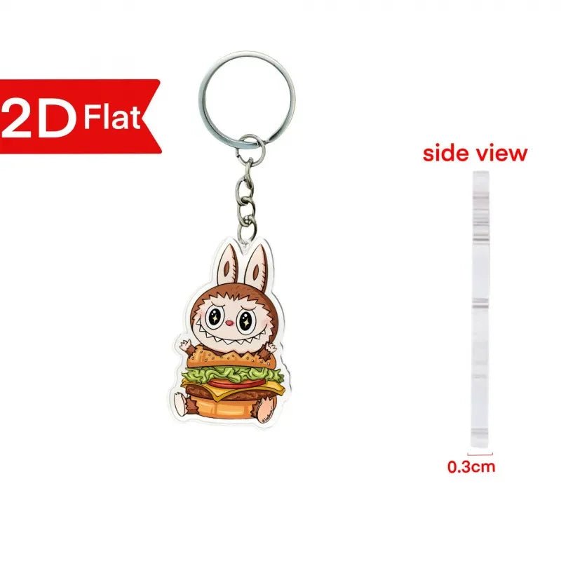Labubu Flat Friends 2D Keychain - Image 18