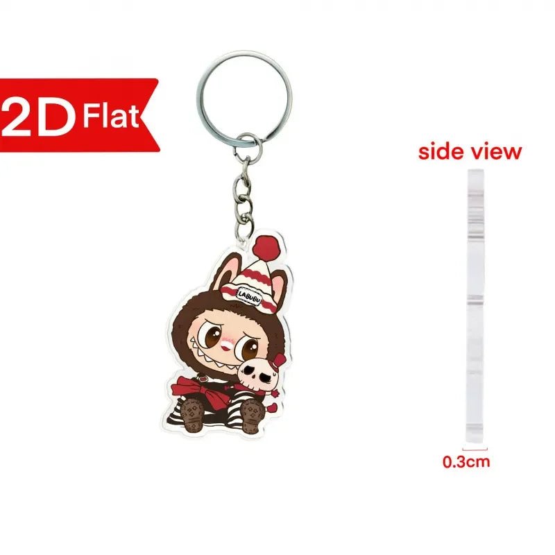 Labubu Flat Friends 2D Keychain - Image 6